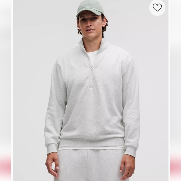 Lululemon Steady State Men's Gray Half-Zip Sweatshirt‎ NWT - Picture 1 of 13